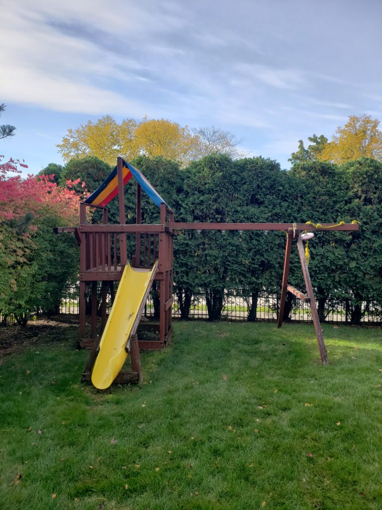 Swing set before removal northbrook